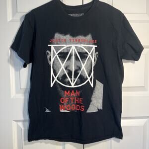 Justin Timberlake Man Of The Woods Concert Black T Shirt Tour Men's Medium